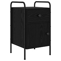 vidaXL Nattduksbord Svart ek 35 x 36,5 x 61 cm Konstruerat trä