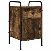 vidaXL Nattduksbord Rökt ek 35 x 36,5 x 61 cm Konstruerat trä