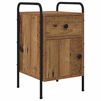 vidaXL Nattduksbord Gammalt trä 35 x 36,5 x 61 cm Konstruerat trä