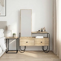 vidaXL Smyckebord Sonoma-ek 100 x 36,5 x 136 cm Konstruerat trä