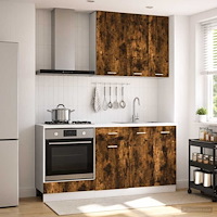 vidaXL Köksenhet LYON 5 pcs Rökt ek Konstruerat trä