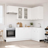 vidaXL Köksenhet LYON 8 st Vit Konstruerat trä