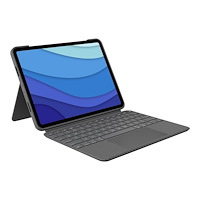 Logitech Logitech Combo Touch - tangentbord och foliefodral - med pekdyna - QWERTY - brittisk - oxford-grå Inmatningsenhet