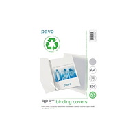 PAVO Inbindningsomslag, Pavo Recycled PET, A4, 200 my, transparen...