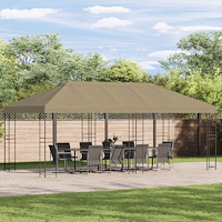 vidaXL Gazebo taköverdrag 6 x 3 m Beige Polyester 190