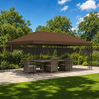 vidaXL Gazebo taköverdrag 6 x 3 m Brun Polyester 190