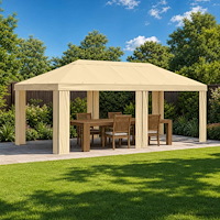 vidaXL Tältöverdrag 6 x 3 m Gräddvit Polyester 190 gsm
