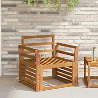 vidaXL Armstöd 2 pcs Naturlig 58,5 x 8 x 60 cm Massivt Akaciaträ