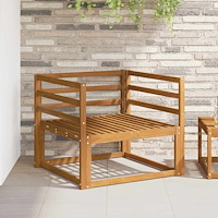 vidaXL Armstöd 2 pcs Naturlig 79 x 4 x 73 cm Massivt Akaciaträ