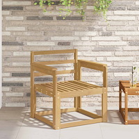 vidaXL Armstödmodul 2 pcs Vit 59 x 6 x 61 cm Massivt Akaciaträ