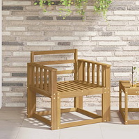 vidaXL Armstödmodul 2 pcs Vit 60 x 6 x 61 cm Massivt Akaciaträ