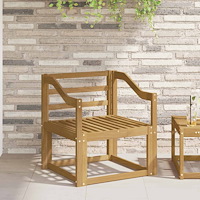 vidaXL Armstöd Moduler 2 pcs Vit 59 x 4 x 73 cm Massivt Akaciaträ