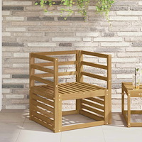 vidaXL Armstödmodul 2 pcs Vit 59 x 4 x 73 cm Massivt Akaciaträ