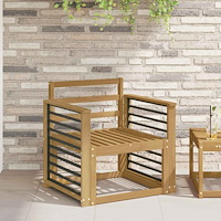 vidaXL Armstödmodul 2 pcs Vit 60 x 6 x 61 cm Massivt Akaciaträ