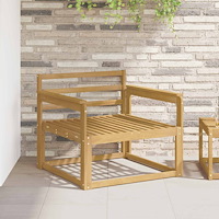 vidaXL Armstödmodul 2 pcs Vit 79 x 6 x 61 cm Massivt Akaciaträ