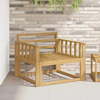 vidaXL Modul för armstöd 2 pcs Vit 80 x 6 x 61 cm Massivt Akaciaträ