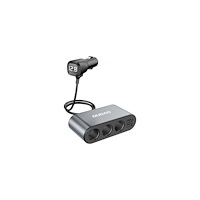 Dudao Dudao bil-laddare 2x USB / 3x cigarettändar-splitter svart (...