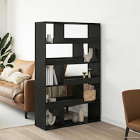 vidaXL Bokhylla Svart ek 100 x 33 x 156,5 cm Konstruerat trä