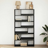vidaXL Bokhylla Svart ek 100 x 33 x 156,5 cm Konstruerat trä