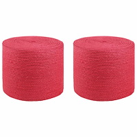 vidaXL Juterep 2 pcs Röd 100% Tossa jute