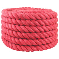 vidaXL Juterep Röd 100% Tossa jute