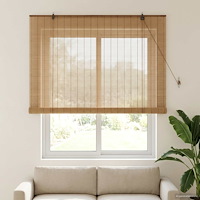 vidaXL Rullgardin Brun 130 x 160 cm Bambu