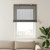vidaXL Rullgardin Grå 60 x 160 cm Bambu
