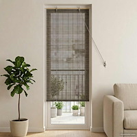 vidaXL Rullgardin Grå 60 x 220 cm Bambu