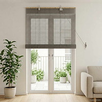 vidaXL Rullgardin Grå 120 x 220 cm Bambu