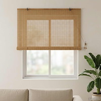 vidaXL Rullgardin Brun 160 x 160 cm Bambu