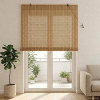 vidaXL Rullgardin Natur 130 x 220 cm Bambu