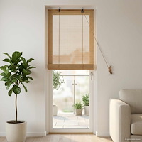 vidaXL Rullgardin Brun 50 x 220 cm Bambu