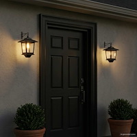 vidaXL Vägghängd Lampa with LED Bulb 2 st Svart 19 x 14 x 25 cm