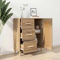 vidaXL Sideboard Artisan-ek 69,5 x 34 x 90 cm Konstruerat trä