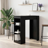 vidaXL Barbord 95 x 47 x 103,5 cm Konstruerat trä Svart ek