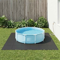 vidaXL Pool grundmatta 12 pcs Svart 4,32 m² EVA-skum