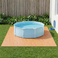 vidaXL Pool grundmatta 24 pcs trä 8,64 m² EVA-skum