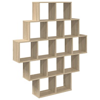 vidaXL Vägg hylla Sonoma-ek 120 x 20 x 136 cm Konstruerat trä