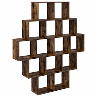 vidaXL Vägg hylla Rökt ek 120 x 20 x 136 cm Konstruerat trä