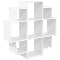 vidaXL Vägg hylla Vit 90 x 25 x 90 cm Konstruerat trä