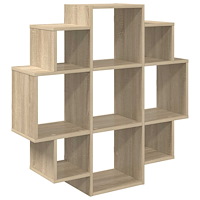 vidaXL Vägg hylla Sonoma-ek 90 x 25 x 90 cm Konstruerat trä