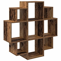 vidaXL Vägg hylla Gammalt trä 90 x 25 x 90 cm Konstruerat trä