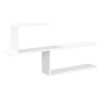 vidaXL Vägg hylla Vit 122 x 18 x 60 cm Konstruerat trä
