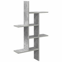 vidaXL Vägg hylla Betonggrå 61 x 15 x 102 cm Konstruerat trä