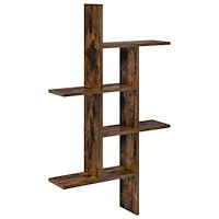 vidaXL Vägg hylla Rökt ek 61 x 15 x 102 cm Konstruerat trä