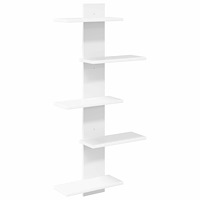 vidaXL Väggflytande Hylla Vit 48,5 x 15 x 101 cm Konstruerat trä