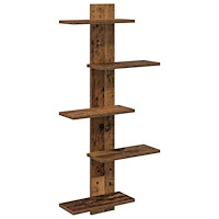 vidaXL Väggflytande Hylla Gammalt trä 48,5 x 15 x 101 cm