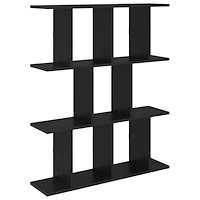 vidaXL Vägg hylla Svart ek 80 x 20 x 96 cm Konstruerat trä