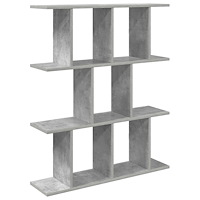 vidaXL Vägg hylla Betonggrå 102 x 20 x 96 cm Konstruerat trä