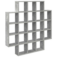 vidaXL Vägg hylla Betonggrå 100 x 13 x 100 cm Konstruerat trä